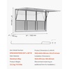 image:imageVEVOR Concession Window Aluminum Alloy Frame Service Windows for Food Truck Up to 85 Degrees Stand Serving Window with Awning Door and Drag Hook 3 upampdown sliding windows 60x36in