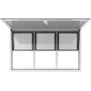 image:imageVEVOR Concession Window Aluminum Alloy Frame Service Windows for Food Truck Up to 85 Degrees Stand Serving Window with Awning Door and Drag Hook 3 upampdown sliding windows 60x36in