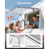 image:imageVEVOR Concession Window Aluminum Alloy Frame Service Windows for Food Truck Up to 85 Degrees Stand Serving Window with Awning Door and Drag Hook 4 leftampright sliding windowsno glass 48 W x 36 H2 leftright sliding Screens