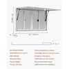 image:imageVEVOR Concession Window Aluminum Alloy Frame Service Windows for Food Truck Up to 85 Degrees Stand Serving Window with Awning Door and Drag Hook 4 leftampright sliding windowsno glass 48 W x 36 H4 leftright sliding Screens