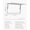 image:imageVEVOR Concession Window Aluminum Alloy Frame Service Windows for Food Truck Up to 85 Degrees Stand Serving Window with Awning Door and Drag Hook 4 leftampright sliding windowsno glass 48 W x 36 Hwhole piece