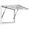 image:imageVEVOR Concession Window Aluminum Alloy Frame Service Windows for Food Truck Up to 85 Degrees Stand Serving Window with Awning Door and Drag Hook 4 leftampright sliding windowsno glass 48 W x 36 Hwhole piece