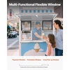 image:imageVEVOR Concession Window Aluminum Alloy Frame Service Windows for Food Truck Up to 85 Degrees Stand Serving Window with Awning Door and Drag Hook 4 leftampright sliding windowsno glass 48 W x 36 H4 updown sliding Screens
