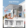 image:imageVEVOR Concession Window Aluminum Alloy Frame Service Windows for Food Truck Up to 85 Degrees Stand Serving Window with Awning Door and Drag Hook 4 leftampright sliding windowsno glass 48 W x 36 H4 updown sliding Screens