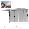 image:imageVEVOR Concession Window Aluminum Alloy Frame Service Windows for Food Truck Up to 85 Degrees Stand Serving Window with Awning Door and Drag Hook 4 leftampright sliding windowsno glass 48 W x 36 H4 leftright sliding Screens