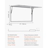 image:imageVEVOR Concession Window Aluminum Alloy Frame Service Windows for Food Truck Up to 85 Degrees Stand Serving Window with Awning Door and Drag Hook 4 leftampright sliding windowsno glass 48 W x 36 Hwhole piece