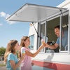 image:imageVEVOR Concession Window Aluminum Alloy Frame Service Windows for Food Truck Up to 85 Degrees Stand Serving Window with Awning Door and Drag Hook 4 leftampright sliding windowsno glass 48 W x 36 H4 leftright sliding Screens