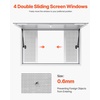 image:imageVEVOR Concession Window Aluminum Alloy Frame Service Windows for Food Truck Up to 85 Degrees Stand Serving Window with Awning Door and Drag Hook 4 leftampright sliding windowsno glass 48 W x 36 H4 leftright sliding Screens