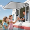 image:imageVEVOR Concession Window Aluminum Alloy Frame Service Windows for Food Truck Up to 85 Degrees Stand Serving Window with Awning Door and Drag Hook 4 leftampright sliding windowsno glass 48 W x 36 H4 leftright sliding Screens