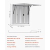 image:imageVEVOR Concession Window Aluminum Alloy Frame Service Windows for Food Truck Up to 85 Degrees Stand Serving Window with Awning Door and Drag Hook 4 leftampright sliding windowsno glass 48 W x 36 H4 leftright sliding Screens