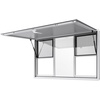image:imageVEVOR Concession Window Aluminum Alloy Frame Service Windows for Food Truck Up to 85 Degrees Stand Serving Window with Awning Door and Drag Hook 4 leftampright sliding windowsno glass 48 W x 36 H4 updown sliding Screens