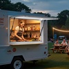 image:imageVEVOR Concession Window Aluminum Alloy Frame Service Windows for Food Truck Up to 85 Degrees Stand Serving Window with Awning Door and Drag Hook 4 leftampright sliding windowsno glass 48 W x 36 Hwhole glass