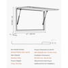 image:imageVEVOR Concession Window Aluminum Alloy Frame Service Windows for Food Truck Up to 85 Degrees Stand Serving Window with Awning Door and Drag Hook 4 leftampright sliding windowsno glass 48 W x 36 Hwhole glass