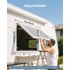 image:imageVEVOR Concession Window Aluminum Alloy Frame Service Windows for Food Truck Up to 85 Degrees Stand Serving Window with Awning Door and Drag Hook 4 leftampright sliding windowsno glass 48 W x 36 Hwhole glass