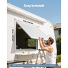 image:imageVEVOR Concession Window Aluminum Alloy Frame Service Windows for Food Truck Up to 85 Degrees Stand Serving Window with Awning Door and Drag Hook 4 leftampright sliding windowsno glass 48 W x 36 Hwhole piece