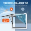 image:imageVEVOR Concession Window Aluminum Alloy Frame Service Windows for Food Truck Up to 85 Degrees Stand Serving Window with Awning Door and Drag Hookwhole piece 74x40inWhite