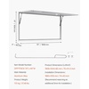 image:imageVEVOR Concession Window Aluminum Alloy Frame Service Windows for Food Truck Up to 85 Degrees Stand Serving Window with Awning Door and Drag Hookwhole piece 74x40inwhole piece