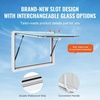 image:imageVEVOR Concession Window Aluminum Alloy Frame Service Windows for Food Truck Up to 85 Degrees Stand Serving Window with Awning Door and Drag Hookwhole piece 74x40inWhite
