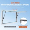image:imageVEVOR Concession Window Aluminum Alloy Frame Service Windows for Food Truck Up to 85 Degrees Stand Serving Window with Awning Door and Drag Hookwhole piece 74x40inwhole piece with glass