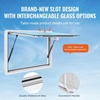 image:imageVEVOR Concession Window Aluminum Alloy Frame Service Windows for Food Truck Up to 85 Degrees Stand Serving Window with Awning Door and Drag Hookwhole piece 74x40inwhole piece