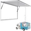 image:imageVEVOR Concession Window Aluminum Alloy Frame Service Windows for Food Truck Up to 85 Degrees Stand Serving Window with Awning Door and Drag Hookwhole piece 74x40inwhole piece