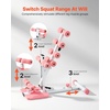 image:imageVEVOR Deep Squat Machine Adjustable Glutes Trainer Machine with 3 HighStrength Resistance Bands Folding Core Leg and Glutes Exercise Trainer Push Up Workout Equipment at Home Gym Pink  White