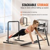 image:imageVEVOR Dip Bars 440 lbs Capacity Heave Duty Dip Stand Station with Adjustable Height Fitness Workout Dip Bar Station Stabilizer Parallette Push Up Stand Parallel Bars for Strength Training Home Gym
