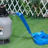image:imageVEVOR Discharge Hose 4 x 105 PVC Lay Flat Hose Heavy Duty Backwash Drain Hose with Clamps Weatherproof amp Burstproof Ideal for Swimming Pool amp Water Transfer Blue  for Swimming Pool Water Transfer Weatherproof amp Burstproof 642 in Flat Width 60 PSI Working Pressure with 2 Clamps Blue03 2 x 50 with connector