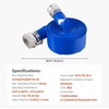 image:imageVEVOR Discharge Hose 4 x 105 PVC Lay Flat Hose Heavy Duty Backwash Drain Hose with Clamps Weatherproof amp Burstproof Ideal for Swimming Pool amp Water Transfer Blue  for Swimming Pool Water Transfer Weatherproof amp Burstproof 642 in Flat Width 60 PSI Working Pressure with 2 Clamps Blue3 x 50 with connector