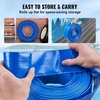 image:imageVEVOR Discharge Hose 4 x 105 PVC Lay Flat Hose Heavy Duty Backwash Drain Hose with Clamps Weatherproof amp Burstproof Ideal for Swimming Pool amp Water Transfer Blue  for Swimming Pool Water Transfer Weatherproof amp Burstproof 642 in Flat Width 60 PSI Working Pressure with 2 Clamps Blue02 2 x 50