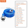 image:imageVEVOR Discharge Hose 4 x 105 PVC Lay Flat Hose Heavy Duty Backwash Drain Hose with Clamps Weatherproof amp Burstproof Ideal for Swimming Pool amp Water Transfer Blue  for Swimming Pool Water Transfer Weatherproof amp Burstproof 642 in Flat Width 60 PSI Working Pressure with 2 Clamps Blue03 2 x 50 with connector