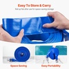 image:imageVEVOR Discharge Hose 4 x 105 PVC Lay Flat Hose Heavy Duty Backwash Drain Hose with Clamps Weatherproof amp Burstproof Ideal for Swimming Pool amp Water Transfer Blue  for Swimming Pool Water Transfer Weatherproof amp Burstproof 642 in Flat Width 60 PSI Working Pressure with 2 Clamps Blue2 x 100 with connector