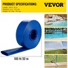 image:imageVEVOR Discharge Hose 4 x 105 PVC Lay Flat Hose Heavy Duty Backwash Drain Hose with Clamps Weatherproof amp Burstproof Ideal for Swimming Pool amp Water Transfer Blue  for Swimming Pool Water Transfer Weatherproof amp Burstproof 642 in Flat Width 60 PSI Working Pressure with 2 Clamps Blue4 x 100