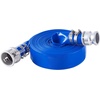 image:imageVEVOR Discharge Hose 4 x 105 PVC Lay Flat Hose Heavy Duty Backwash Drain Hose with Clamps Weatherproof amp Burstproof Ideal for Swimming Pool amp Water Transfer Blue  for Swimming Pool Water Transfer Weatherproof amp Burstproof 642 in Flat Width 60 PSI Working Pressure with 2 Clamps Blue112 x 50 with connector