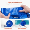 image:imageVEVOR Discharge Hose 4 x 105 PVC Lay Flat Hose Heavy Duty Backwash Drain Hose with Clamps Weatherproof amp Burstproof Ideal for Swimming Pool amp Water Transfer Blue  for Swimming Pool Water Transfer Weatherproof amp Burstproof 642 in Flat Width 60 PSI Working Pressure with 2 Clamps Blue112 x 100 with connector
