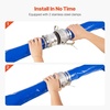image:imageVEVOR Discharge Hose 4 x 105 PVC Lay Flat Hose Heavy Duty Backwash Drain Hose with Clamps Weatherproof amp Burstproof Ideal for Swimming Pool amp Water Transfer Blue  for Swimming Pool Water Transfer Weatherproof amp Burstproof 642 in Flat Width 60 PSI Working Pressure with 2 Clamps Blue3 x 50 with connector