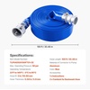image:imageVEVOR Discharge Hose 4 x 105 PVC Lay Flat Hose Heavy Duty Backwash Drain Hose with Clamps Weatherproof amp Burstproof Ideal for Swimming Pool amp Water Transfer Blue  for Swimming Pool Water Transfer Weatherproof amp Burstproof 642 in Flat Width 60 PSI Working Pressure with 2 Clamps Blue2 x 100 with connector