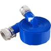 image:imageVEVOR Discharge Hose 4 x 105 PVC Lay Flat Hose Heavy Duty Backwash Drain Hose with Clamps Weatherproof amp Burstproof Ideal for Swimming Pool amp Water Transfer Blue  for Swimming Pool Water Transfer Weatherproof amp Burstproof 642 in Flat Width 60 PSI Working Pressure with 2 Clamps Blue3 x 50 with connector