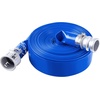 image:imageVEVOR Discharge Hose 4 x 105 PVC Lay Flat Hose Heavy Duty Backwash Drain Hose with Clamps Weatherproof amp Burstproof Ideal for Swimming Pool amp Water Transfer Blue  for Swimming Pool Water Transfer Weatherproof amp Burstproof 642 in Flat Width 60 PSI Working Pressure with 2 Clamps Blue2 x 100 with connector