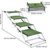 image:imageVEVOR Dog Stairs for Car 4 Steps Extra Wide Foldable Dog Ramp for Large Dogs with NonSlip Rug Surface Portable Lightweight Pet Ladder for Car SUV Truck High Beds Sofas Support up to 200 lbs4 StepsGrasslike