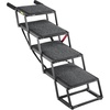image:imageVEVOR Dog Stairs for Car 4 Steps Extra Wide Foldable Dog Ramp for Large Dogs with NonSlip Rug Surface Portable Lightweight Pet Ladder for Car SUV Truck High Beds Sofas Support up to 200 lbs4 StepsFelt Grip