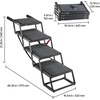 image:imageVEVOR Dog Stairs for Car 4 Steps Extra Wide Foldable Dog Ramp for Large Dogs with NonSlip Rug Surface Portable Lightweight Pet Ladder for Car SUV Truck High Beds Sofas Support up to 200 lbs4 StepsFelt Grip