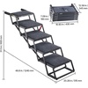 image:imageVEVOR Dog Stairs for Car 4 Steps Extra Wide Foldable Dog Ramp for Large Dogs with NonSlip Rug Surface Portable Lightweight Pet Ladder for Car SUV Truck High Beds Sofas Support up to 200 lbs5 Steps