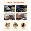 image:imageVEVOR Dog Stairs for Car 4 Steps Extra Wide Foldable Dog Ramp for Large Dogs with NonSlip Rug Surface Portable Lightweight Pet Ladder for Car SUV Truck High Beds Sofas Support up to 200 lbs5 Steps