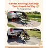 image:imageVEVOR Dog Stairs for Car 4 Steps Extra Wide Foldable Dog Ramp for Large Dogs with NonSlip Rug Surface Portable Lightweight Pet Ladder for Car SUV Truck High Beds Sofas Support up to 200 lbs4 StepsGrasslike