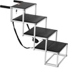 image:imageVEVOR Dog Stairs for Car Wide 5StepsFolding Dog Car Ramp with Nonslip Surface Portable Pet Steps Lightweight Aluminum for Car SUV and Truck Supports up to 150 lbs4 Steps