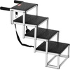 image:imageVEVOR Dog Stairs for Car Wide 5StepsFolding Dog Car Ramp with Nonslip Surface Portable Pet Steps Lightweight Aluminum for Car SUV and Truck Supports up to 150 lbs4 Steps