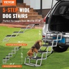 image:imageVEVOR Dog Stairs for Car Wide 5StepsFolding Dog Car Ramp with Nonslip Surface Portable Pet Steps Lightweight Aluminum for Car SUV and Truck Supports up to 150 lbs5 Steps