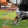 image:imageVEVOR Dog Stairs for Car Wide 5StepsFolding Dog Car Ramp with Nonslip Surface Portable Pet Steps Lightweight Aluminum for Car SUV and Truck Supports up to 150 lbs4 Steps