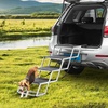 image:imageVEVOR Dog Stairs for Car Wide 5StepsFolding Dog Car Ramp with Nonslip Surface Portable Pet Steps Lightweight Aluminum for Car SUV and Truck Supports up to 150 lbs4 Steps